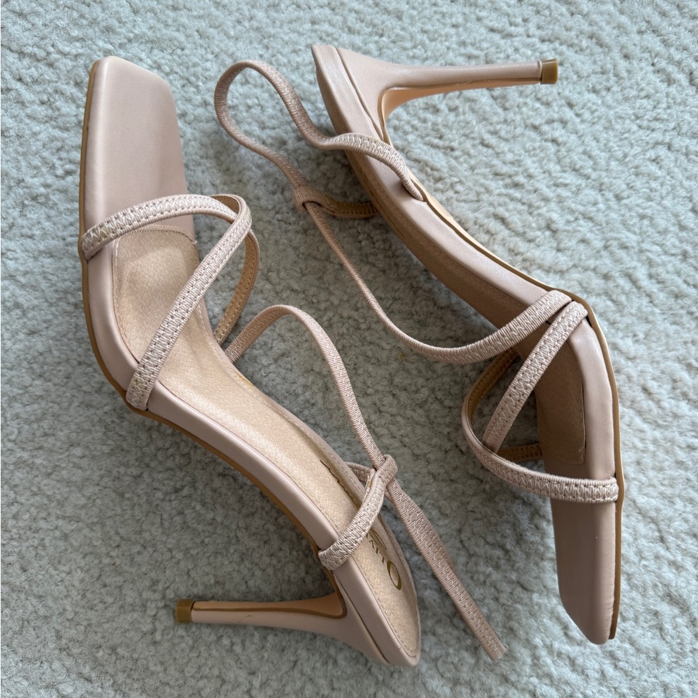 Olivia James Nude Strappy Sandals